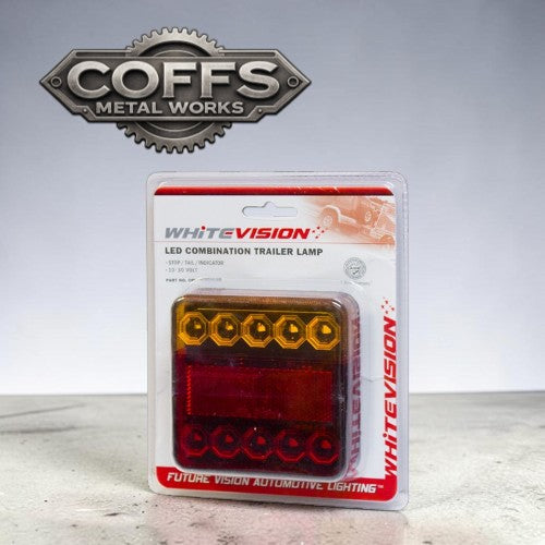 120 Series Left Hand LED Combo Trailer Lamp - Stop / Tail / Indicator (10-30V) Blister