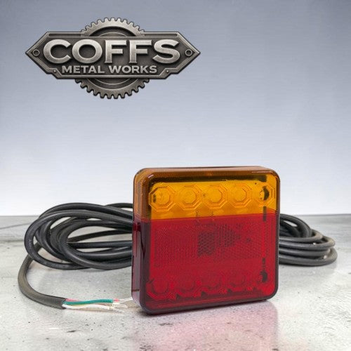 120 Series Left Hand LED Combo Trailer Lamp - Stop  Tail  Indicator with 9m Cable(10-30V)