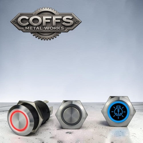 RELAXN 20A PUSH BUTTON SWITCHES - STAINLESS STEEL