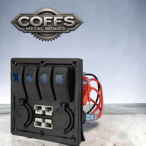 RELAXN 4 GANG ILLUMINATED ROCKER SWITCH PANEL
