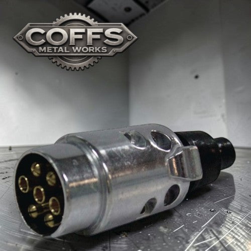 Trailer Plug - Large Metal Round 7 Pin