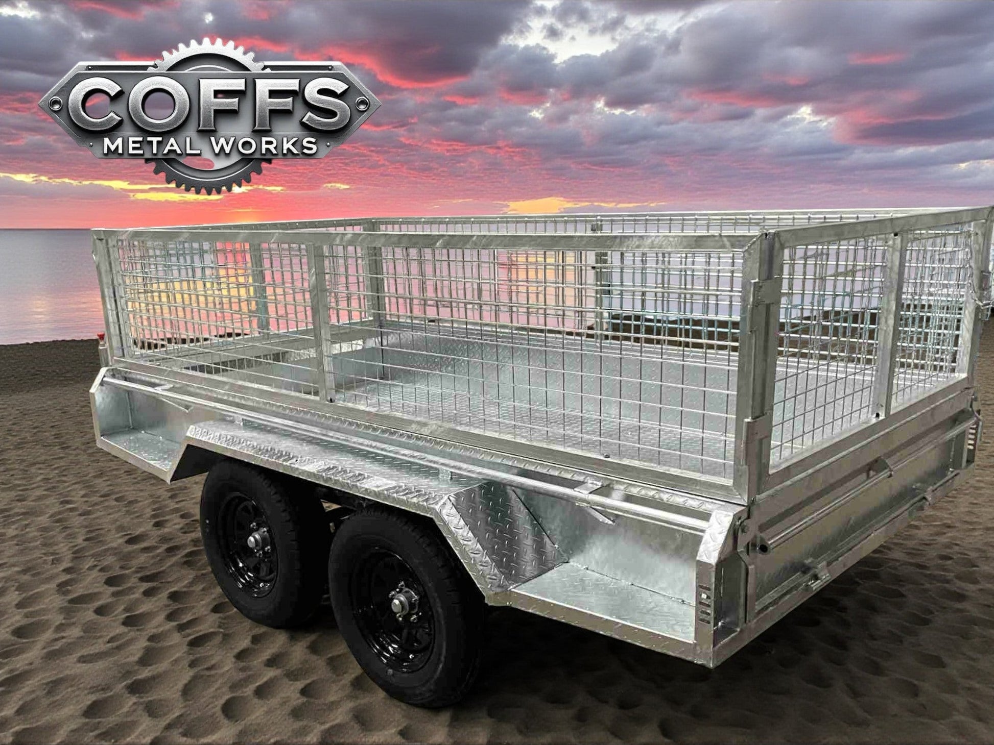 10x6 tandem axle 3500kg ATM Galvanised box trailer
