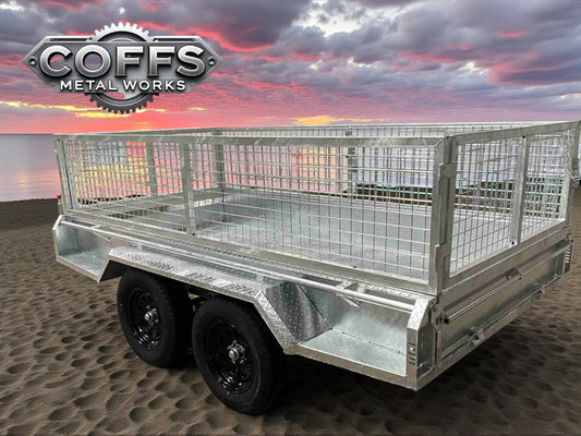 10x6 tandem axle 2000kg ATM Galvanised box trailer