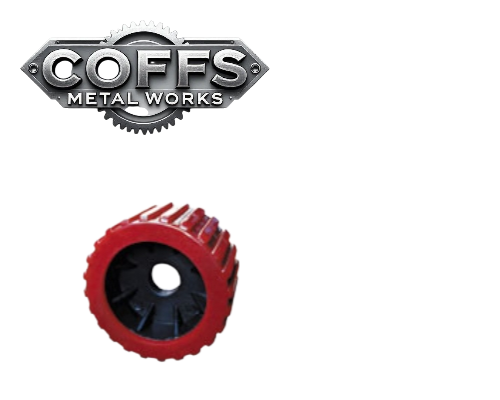 Ribbed Wobble Roller RED – 26mm ID boat trailer roller