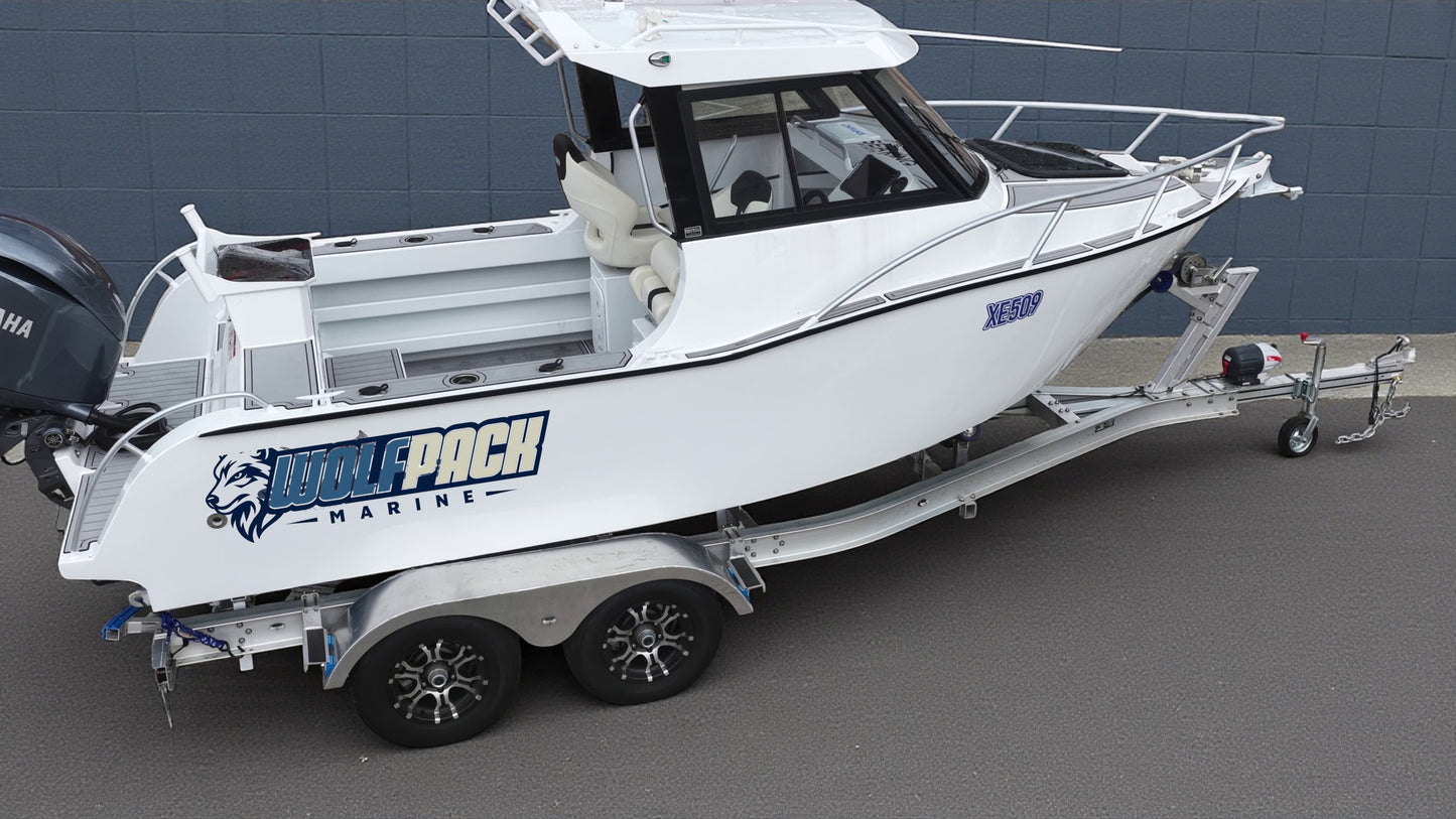 6.85m Hunter wolf pack aluminum boat