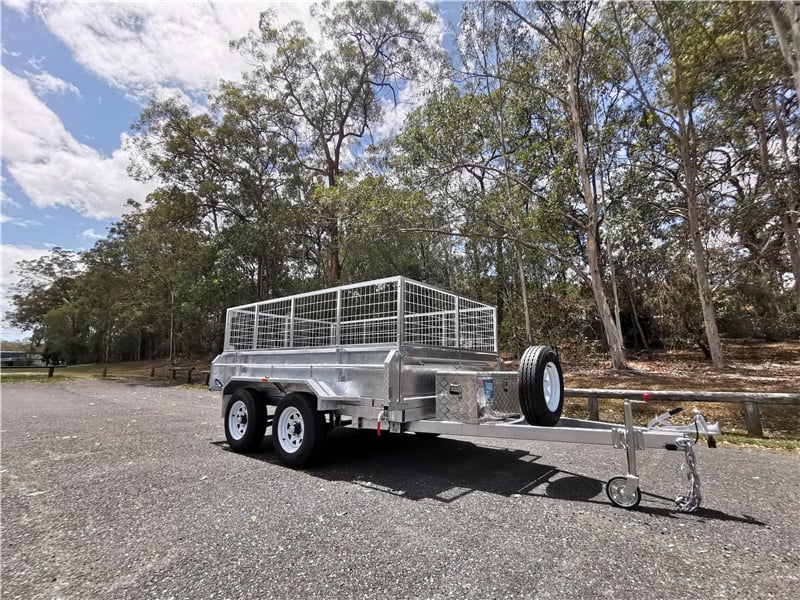 10X6 ft Tandem Hydraulic Tipper Trailer 3500kg, Galvanized QLD Cage 600mm