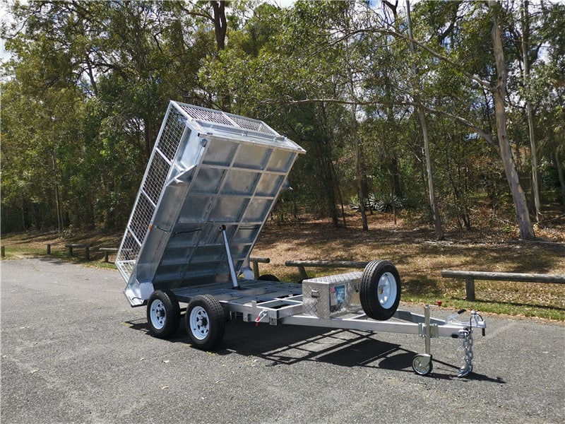 10 x 5 ft Tandem Hydraulic Tipper Trailer  3500kg, Galvanized