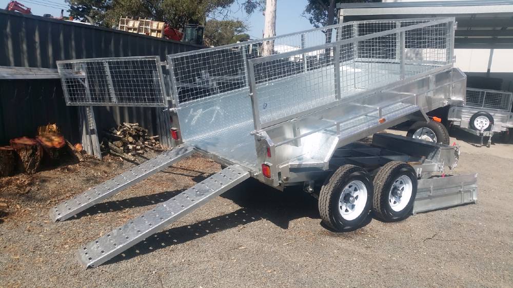 10 x 5 ft Tandem Hydraulic Tipper Trailer  3500kg, Galvanized