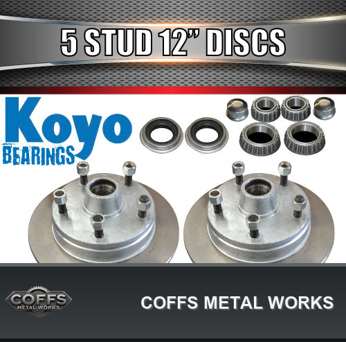 x2-12-galvanised-5-stud-trailer-discs-5-150-pcd-lm-koyo-bearings-marine-seals-coffs-met-01