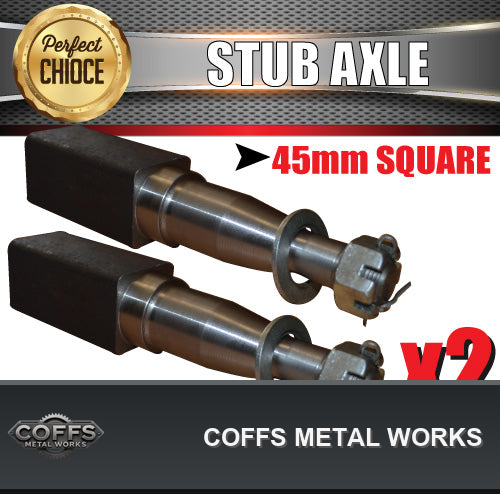 x2-trailer-stub-axle-45mm-x-250mm-suit-s-l-bearings-with-nut-washer-split-pin-coffs-met-01