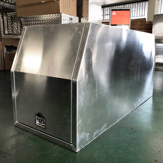 C4 ALUMINIUM FLAT PLATE HALF CANOPY CROSSDECK UTE TOOLBOX (1780MM X 700MM X 850MM)
